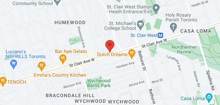 map of #1 -568 ST CLAIR AVE W